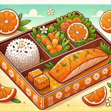清新彩虹三文鱼便当 Salmon Bento