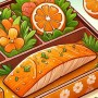 清新彩虹三文鱼便当 Salmon Bento