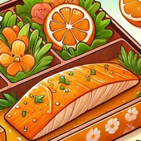 清新彩虹三文鱼便当 Salmon Bento