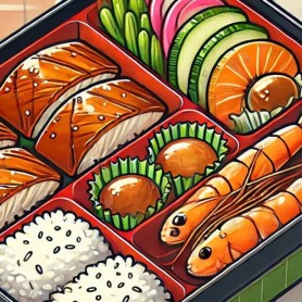 盛世美颜虾仁牛肉健康餐 Shrimp Beef Bento
