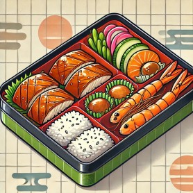 盛世美颜虾仁牛肉健康餐 Shrimp Beef Bento